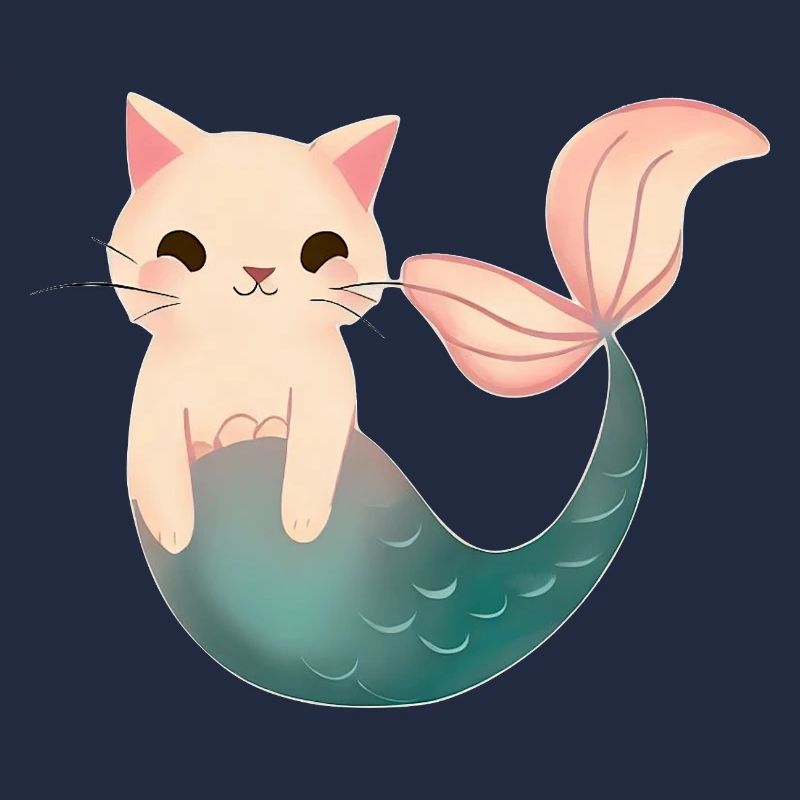Chat sirène mignon