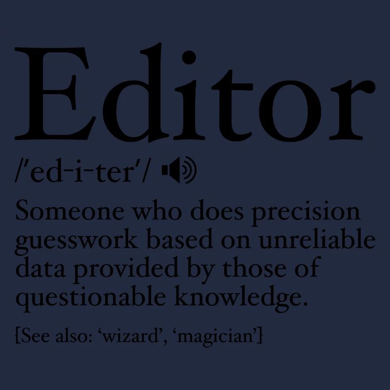 Lustige Editor-Definition Editor-Definition - Editor