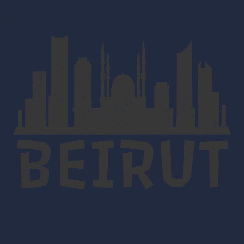 Beirut Skyline Silhouette