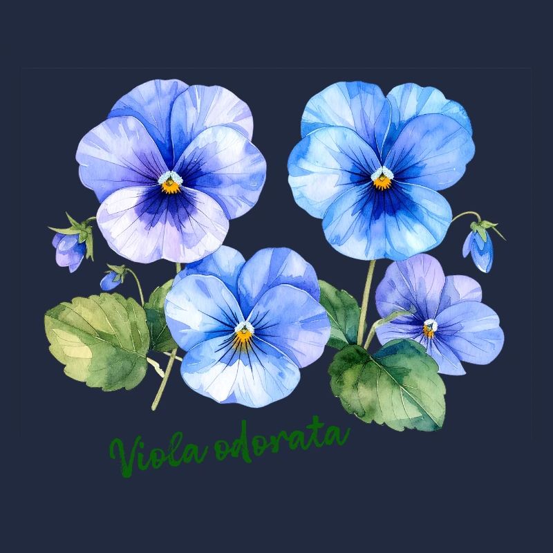 Viola odorata - botanische Illustration