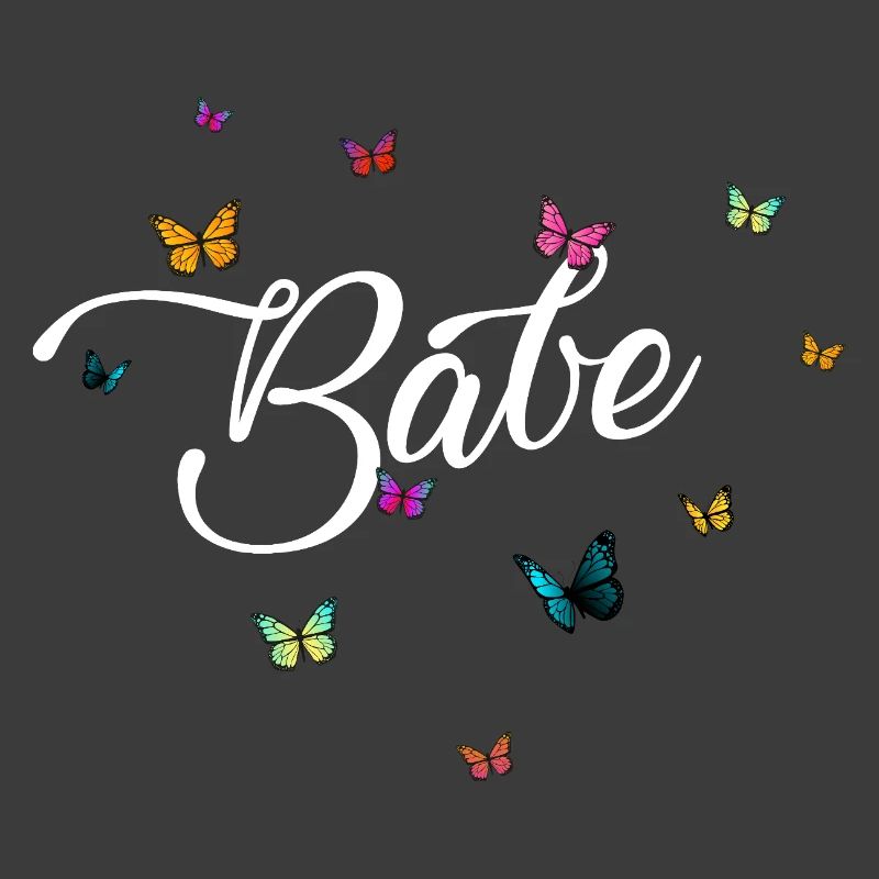 Babe butterfly pattern on dark background