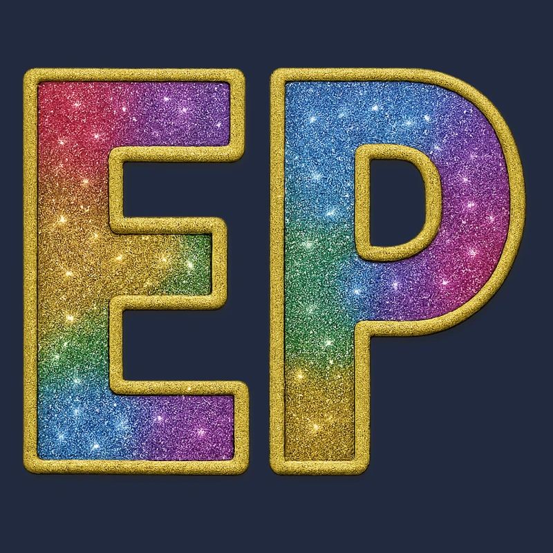 EP | Lettrage initial Galactic Glitter