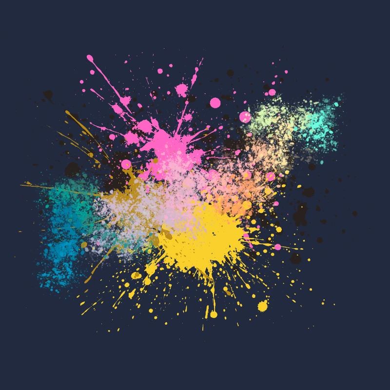 Farbenfrohe Farbspritz-Design