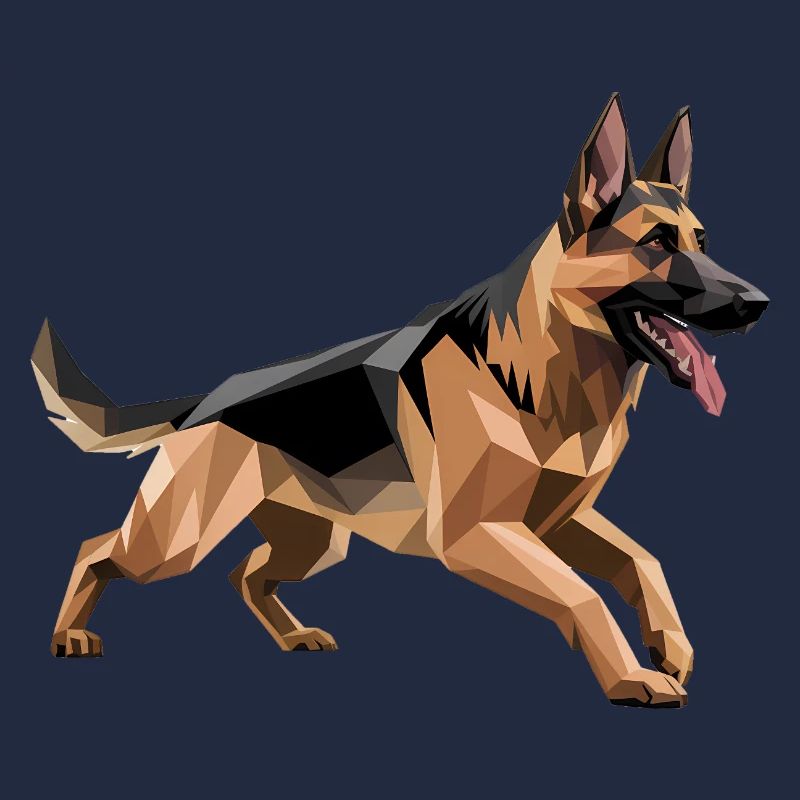 German Shepherd - Cool Low Poly Logo