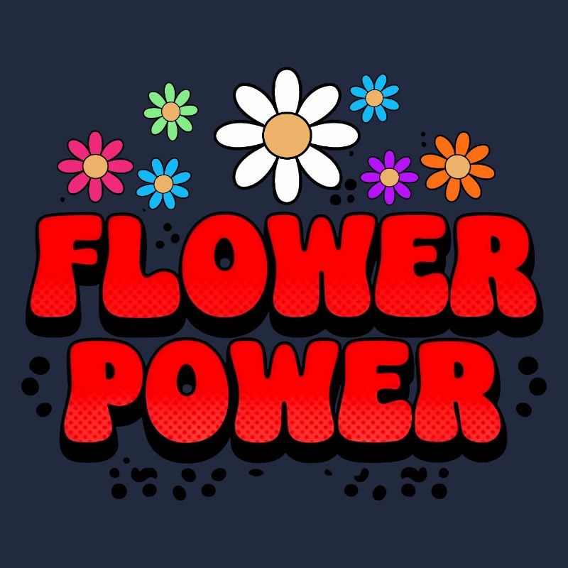 Flower Power Retro Pop