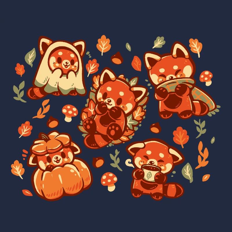 Roter Panda Herbstzeit