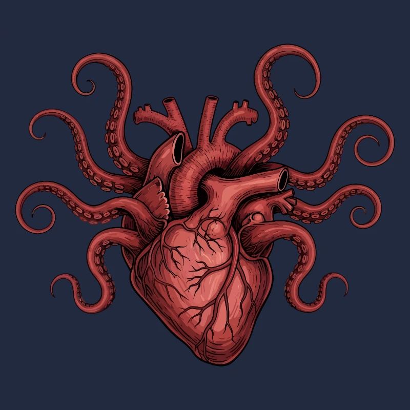 Herzkraken Illustration