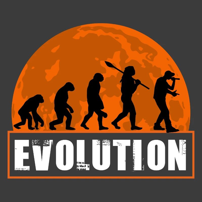 Lustiger Rapper der menschlichen Evolution