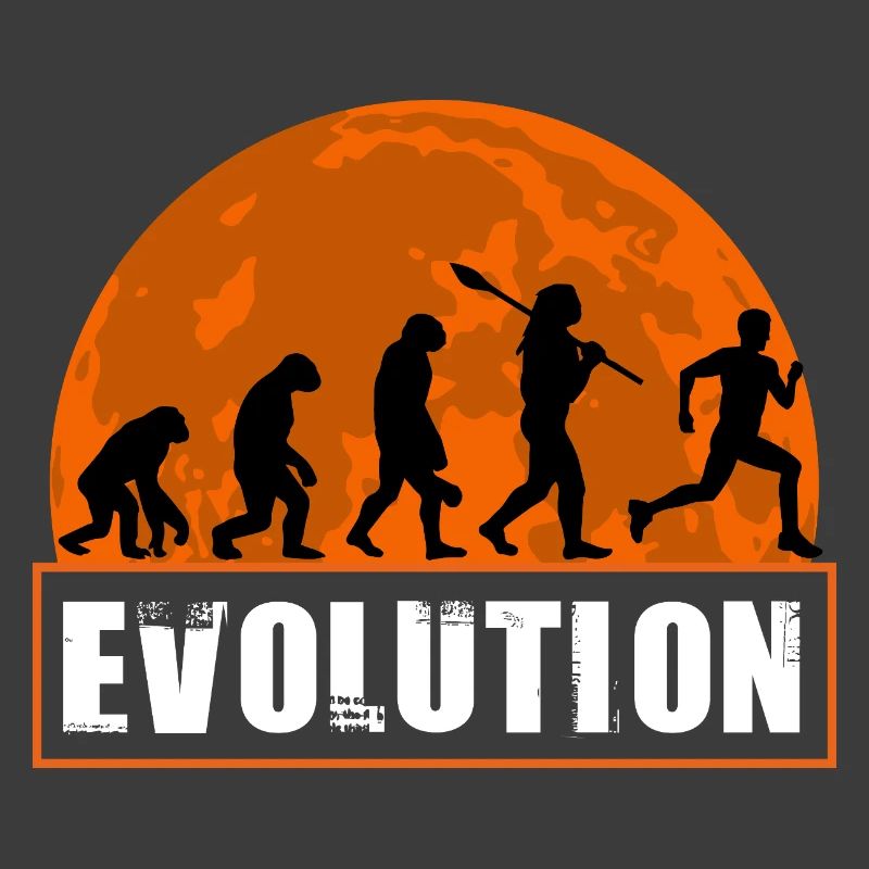 Running Man Evolution Funny Runner Tee Marathon