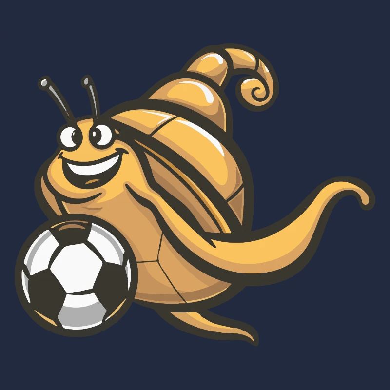 Schnecke Maskottchen Fußball