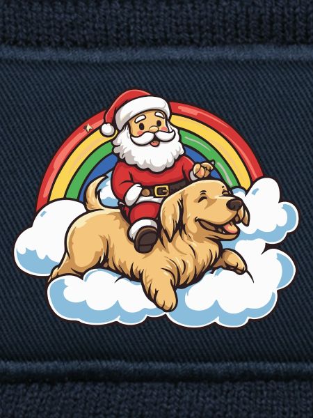Golden Retriever Hund Weihnachtsmann