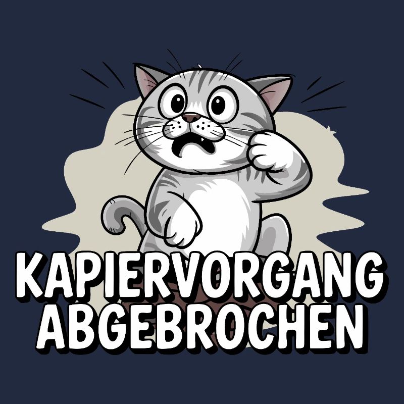 Kapiervorgang abgebrochen – Katze verwirrt