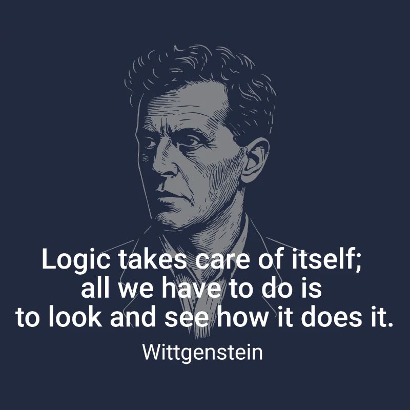 Wittgenstein-Logik-Zitatporträt