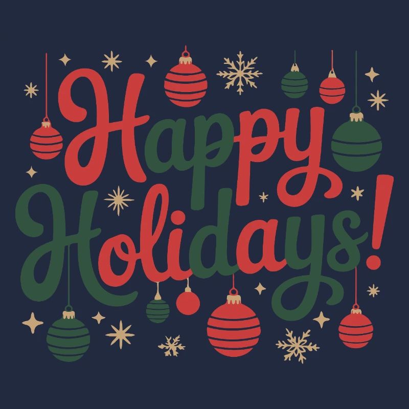 Happy Holidays Ornaments Script