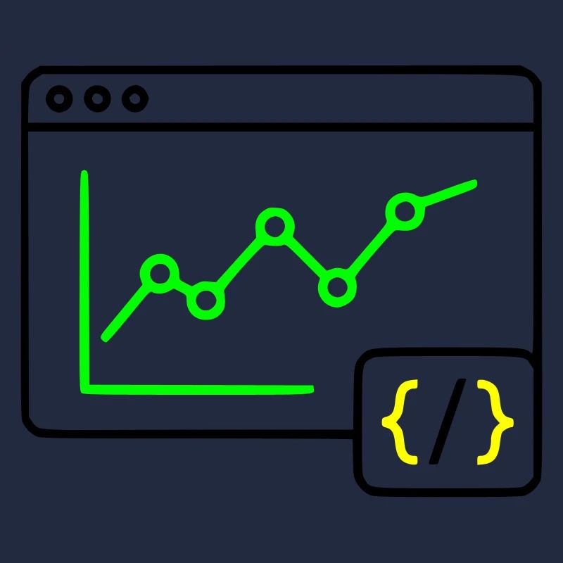 Web Analyse Chart Coding Browser Vektor