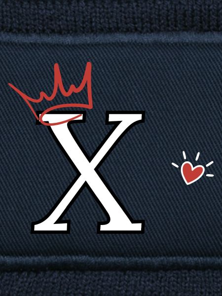 Buchstabe x Herzkrone