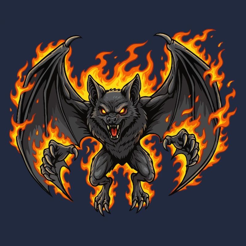 Fledermaus in Flammen