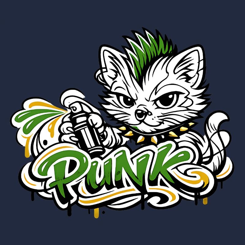 Punkkatz Graffiti Mohawk