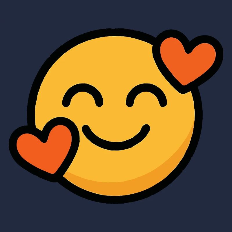 Liebe Smiley mit Herzen