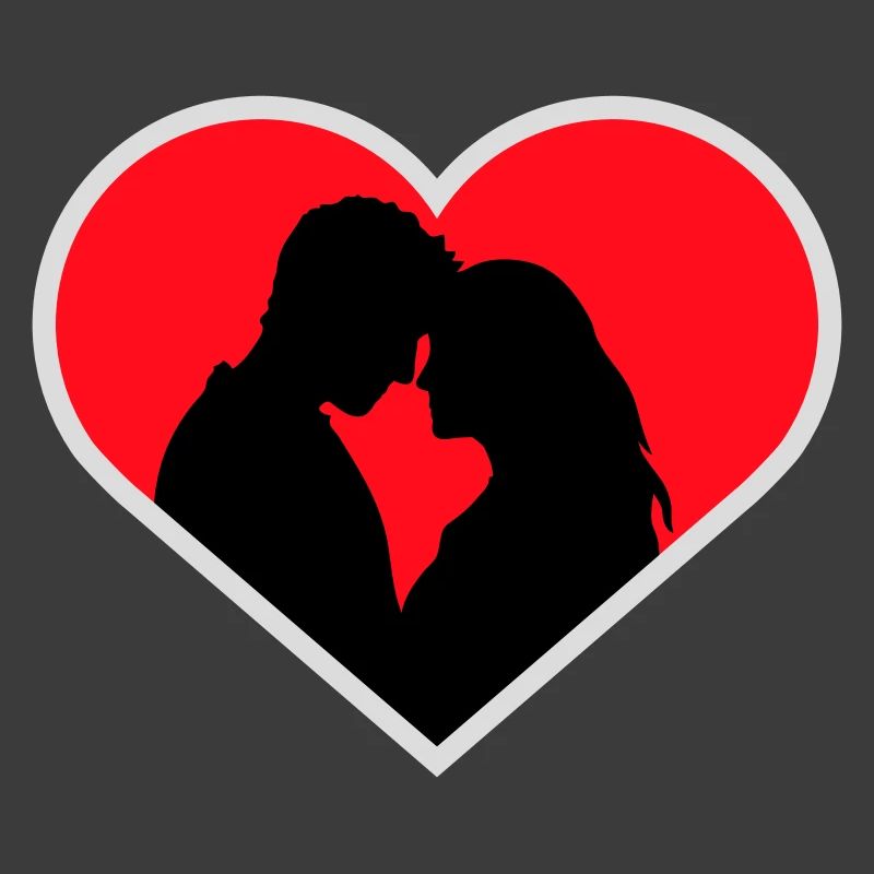 Couple Silhouette Amour Romance Petit ami de la Saint-Valentin