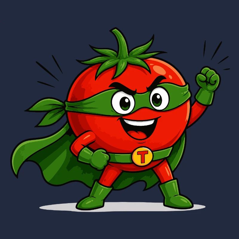 Tomate Superheld Comic Motiv