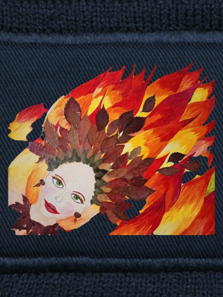 Herbstfeuer Blattkrone Gesicht