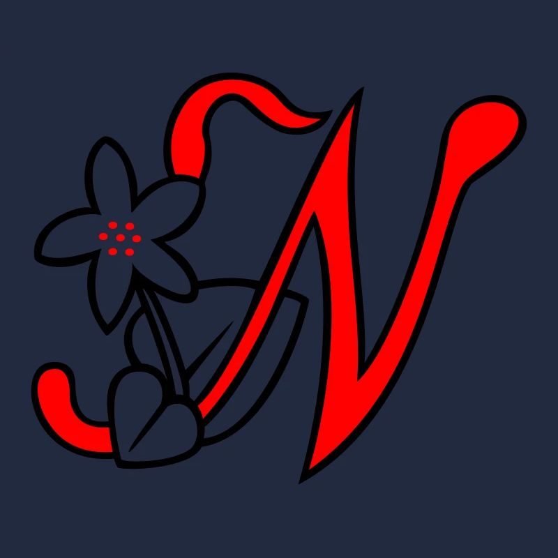 Buchstabe, Initiale, Blume