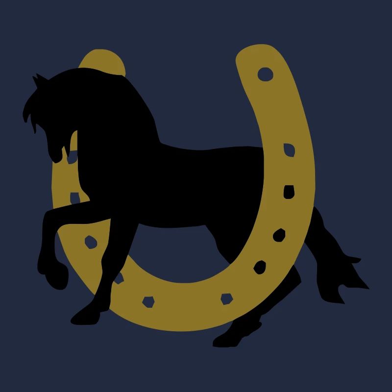 Pferd mit Hufeisen