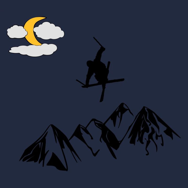 Mountain with ski freestyle
