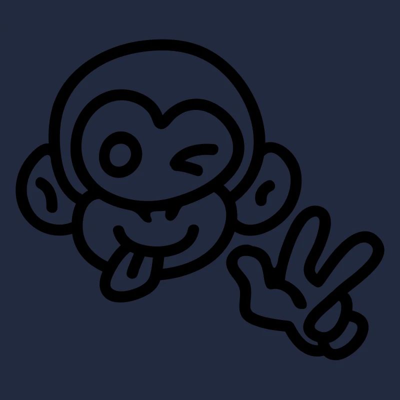 Monkey cool - line