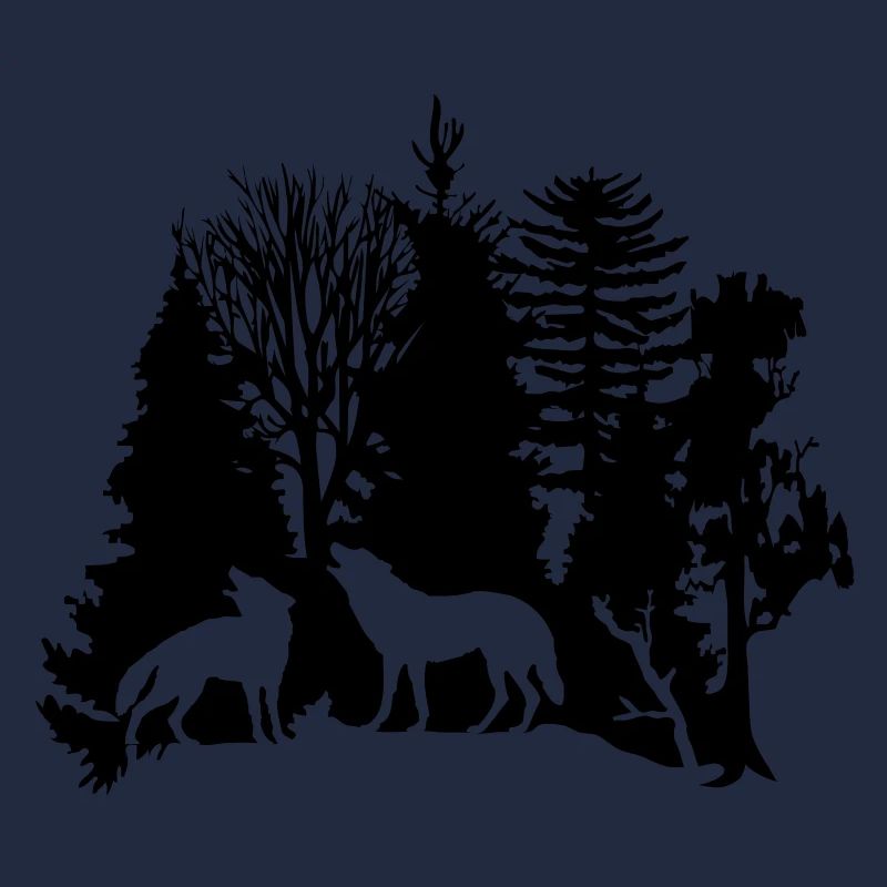 wolf pack wolves howling wild animal moon forest