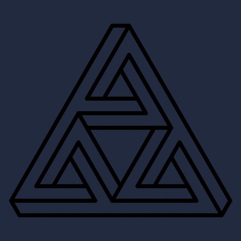 impossible figure Escher triangle geometry hipster