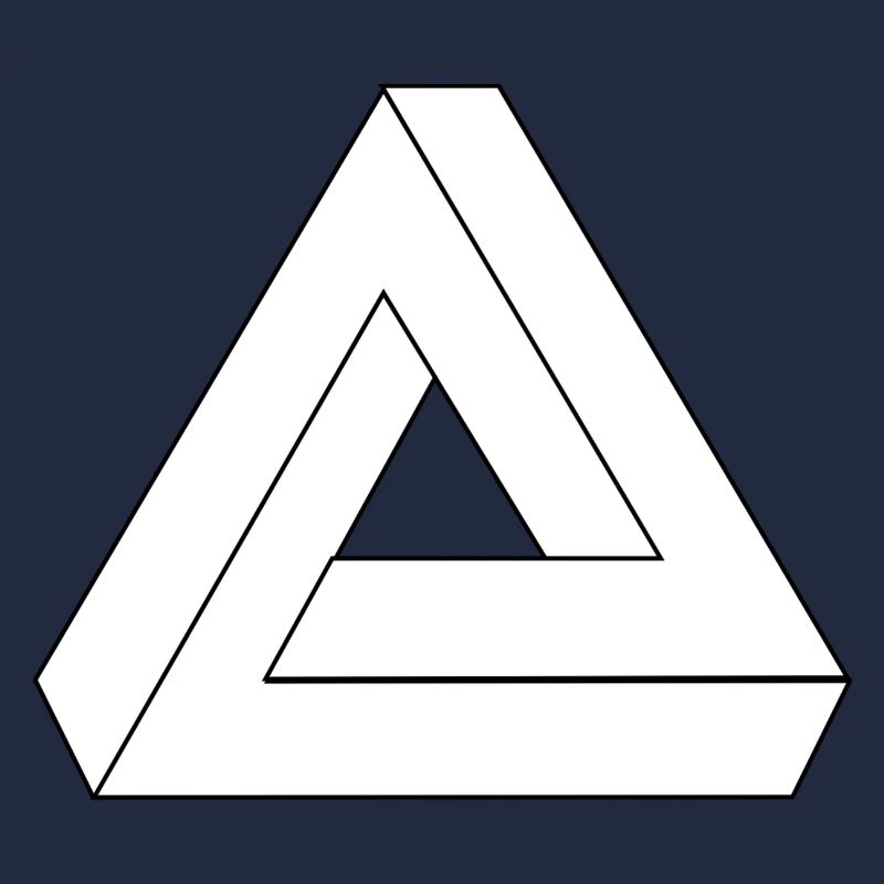 Optical illusion triangle infinity symbol