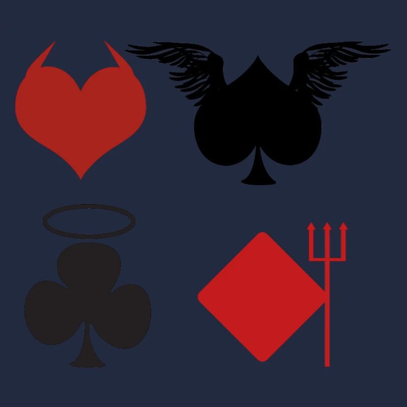Playing Cards Angel Devil Poker Gift
