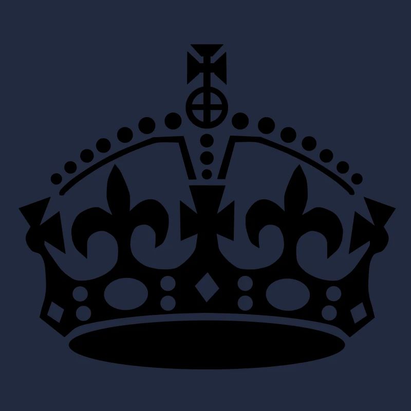keep calm and carry on crown vector