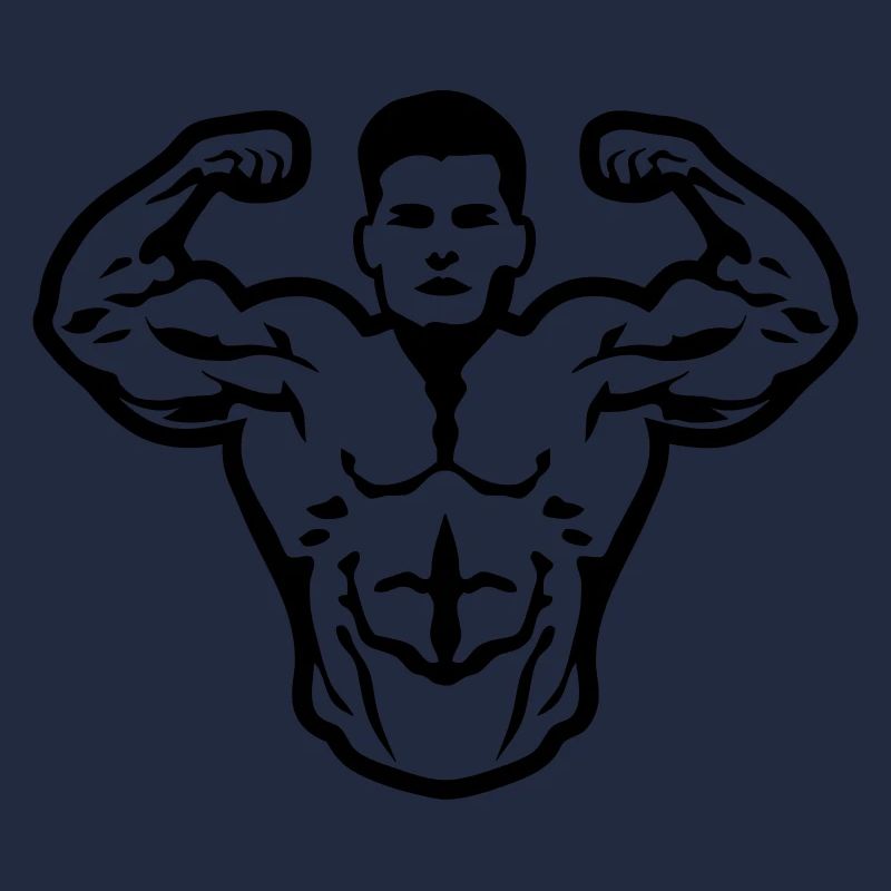 Bodybuilder muscle pose biceps