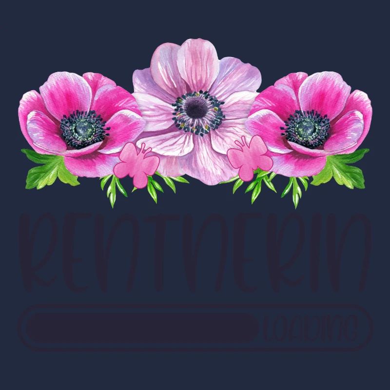 Rentnerin Loading Blumen