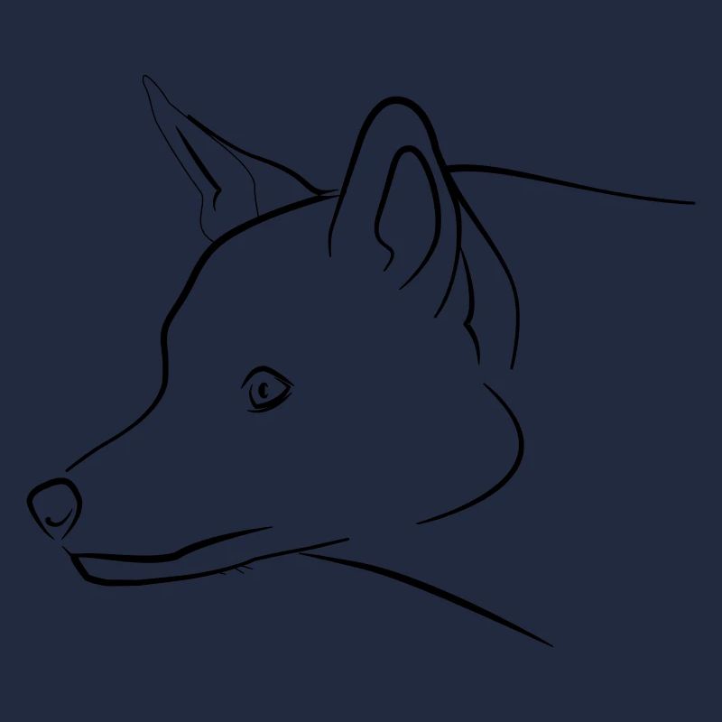 Fuchs Grafik schwarz