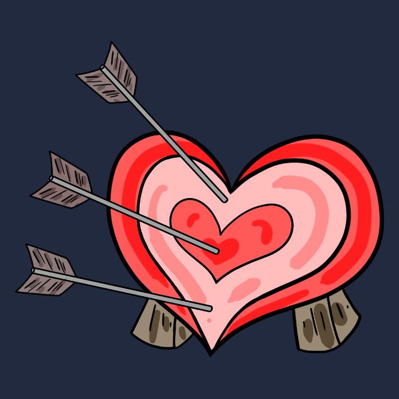 Flèches avec cible cardiaque