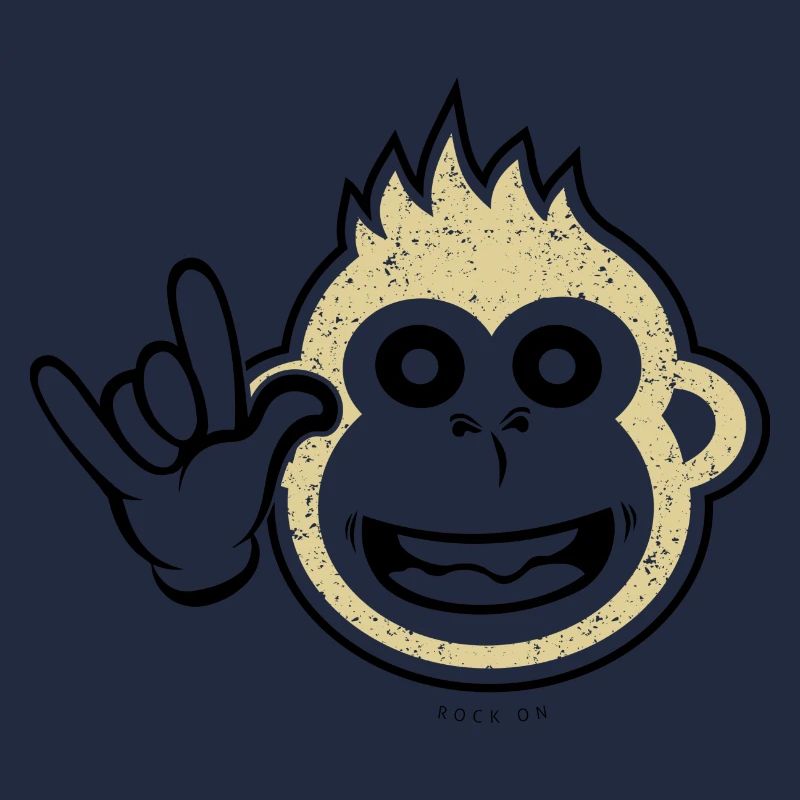 Rock on monkey