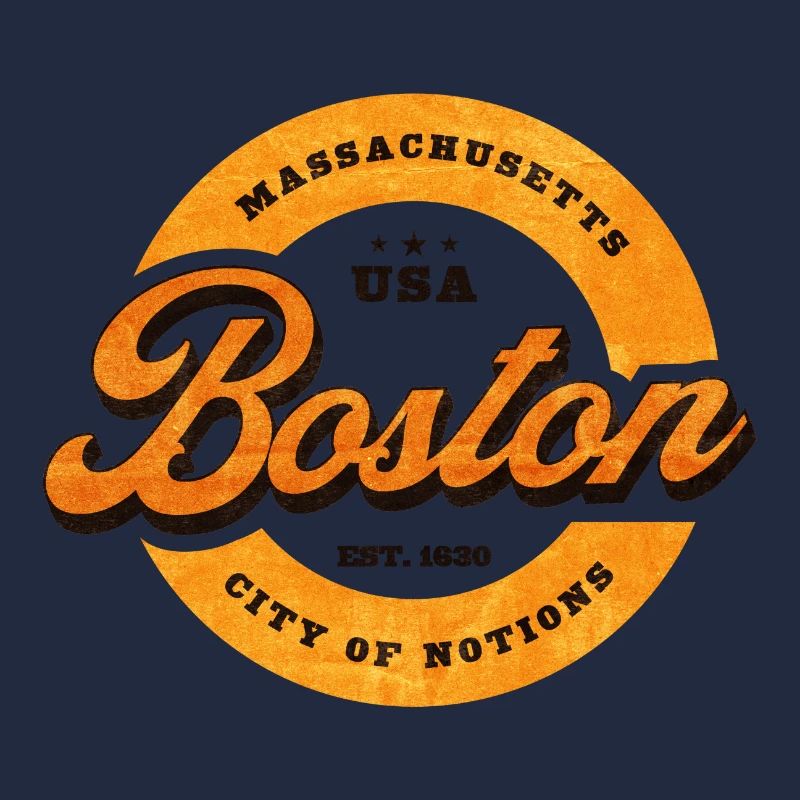 Impression du logo Boston Retro Circle