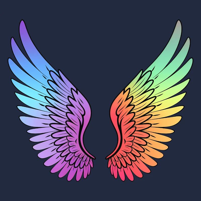 Rainbow Gradient Wings