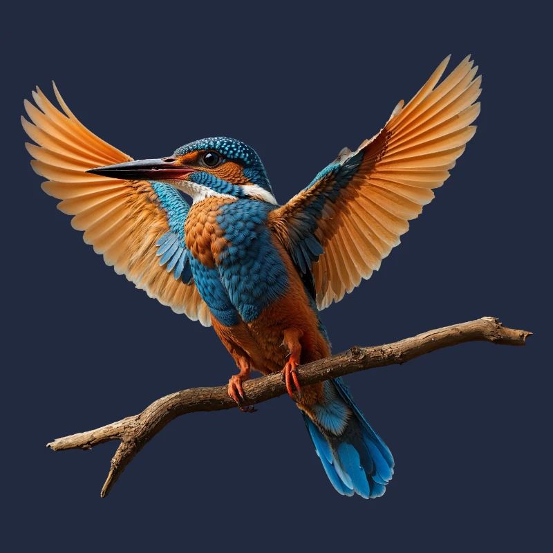 Lebhafter Eisvogel im Flug