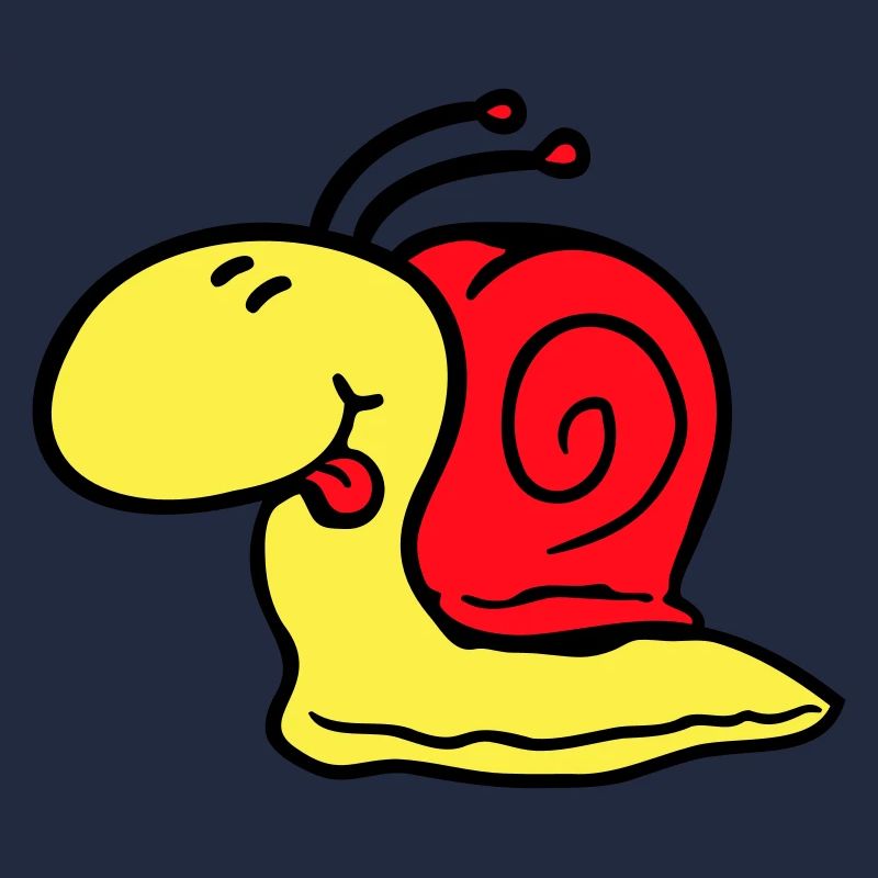 Escargot effronté langue sortant rapidement petit