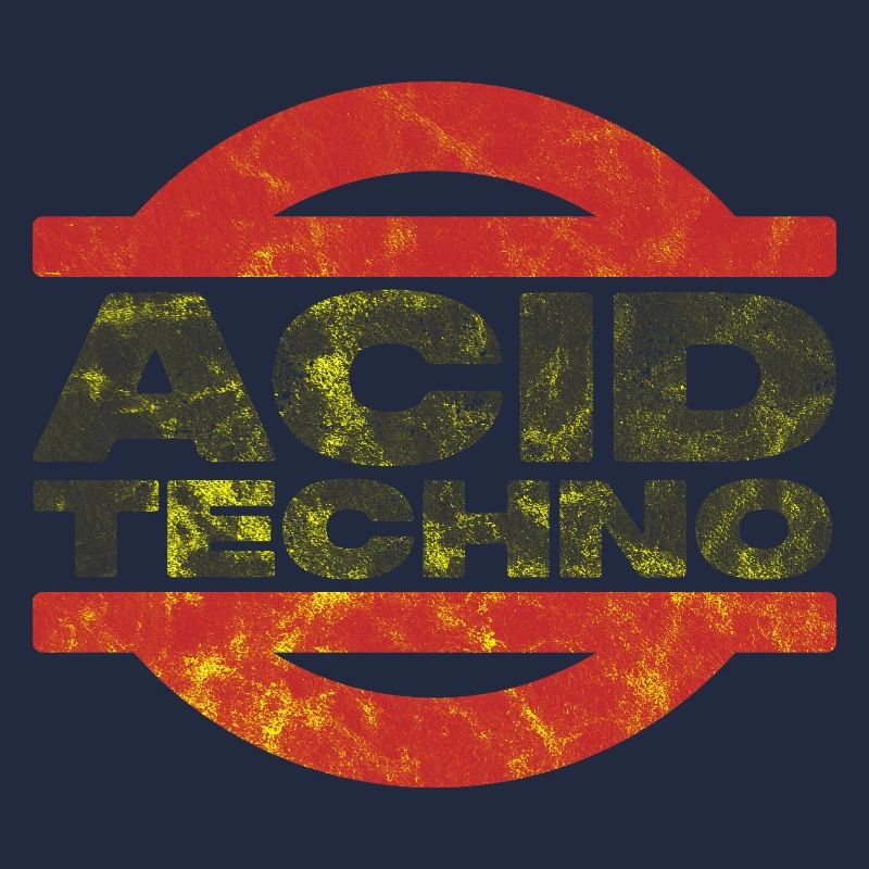 Distressed Acid Techno Logo Tee
