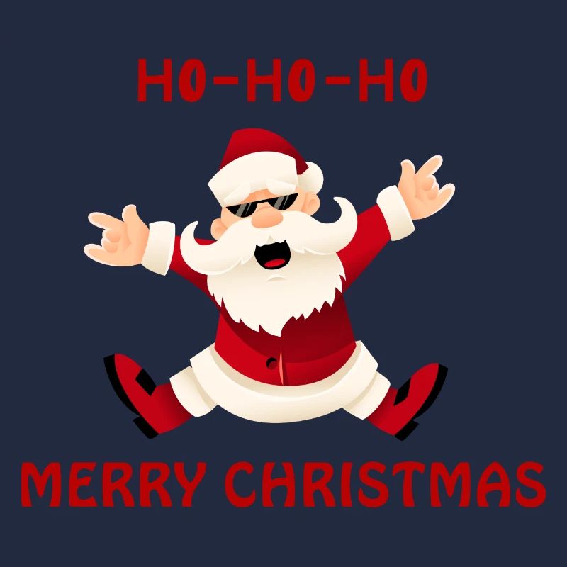 Fröhlicher springender Santa
