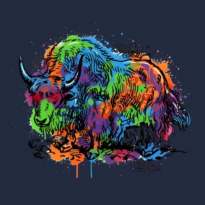 Regenbogenyak Graffiti Muster