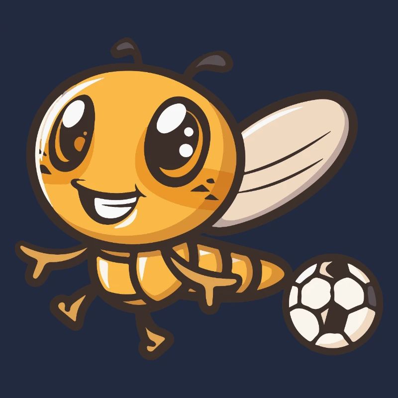 Biene Kick Maskottchen Fußball