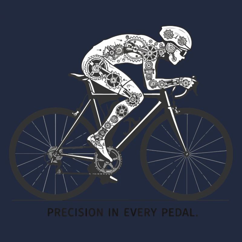 Geargebundener Skeleton-Radfahrer