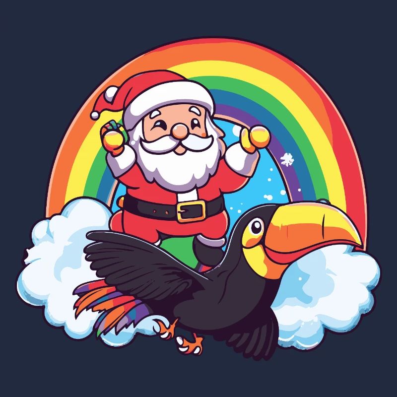 Tukan Vogel Weihnachtsmann Weihnachten